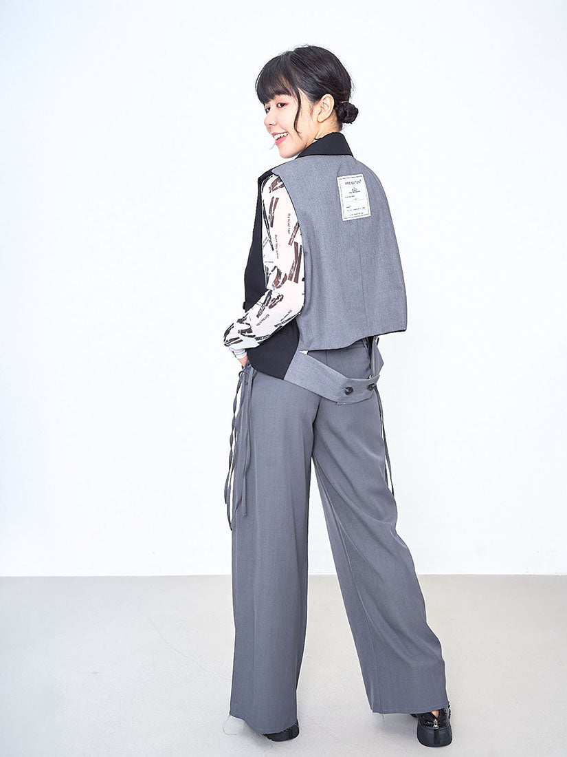 String Tape Raw Edge Pants (2 Colours)