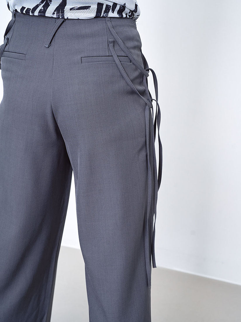 String Tape Raw Edge Pants (2 Colours)