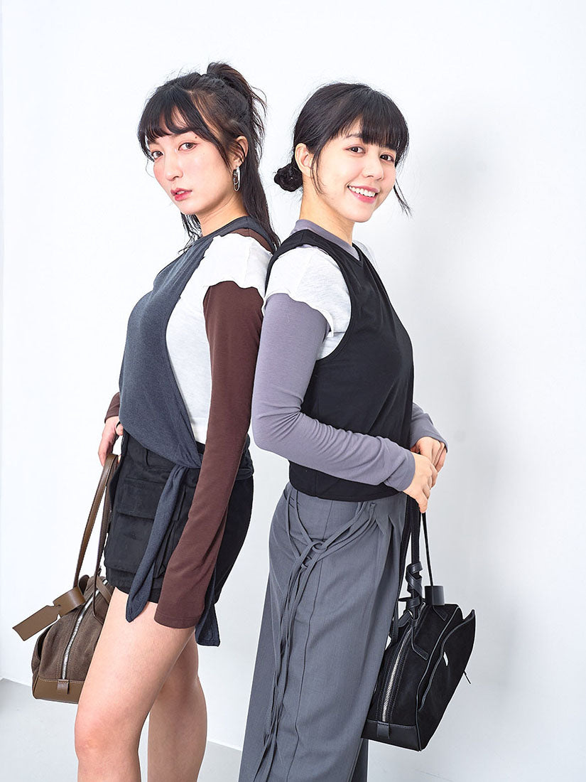 Asymmetric Layered Tee Set (2 Colours)