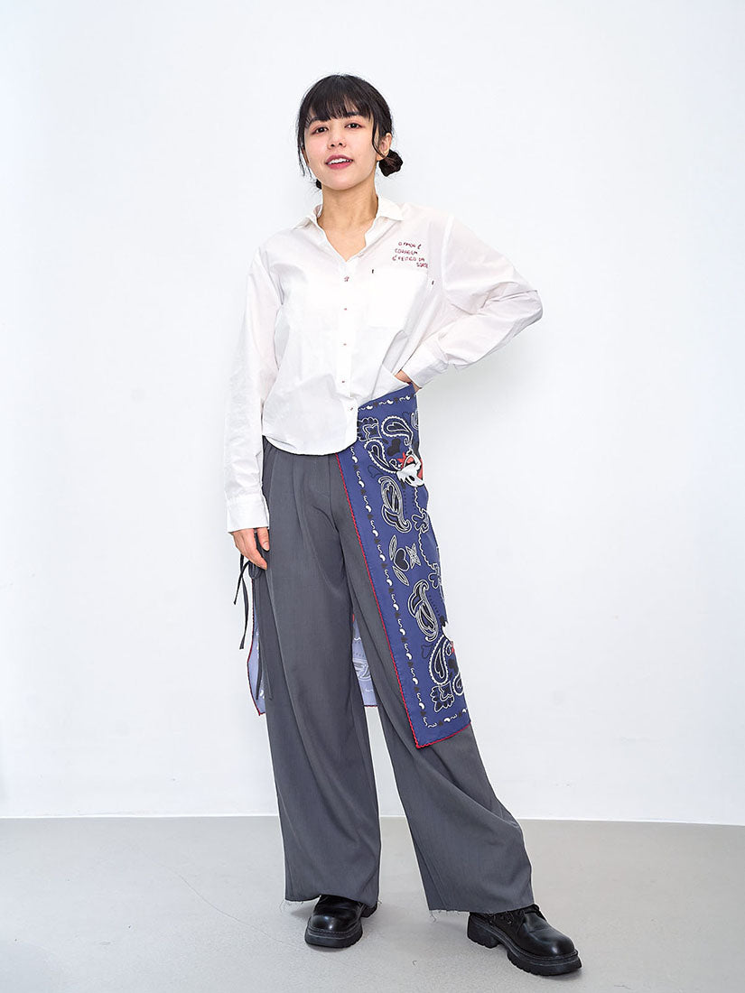 Text Embroidered Shirt (2 Colours)
