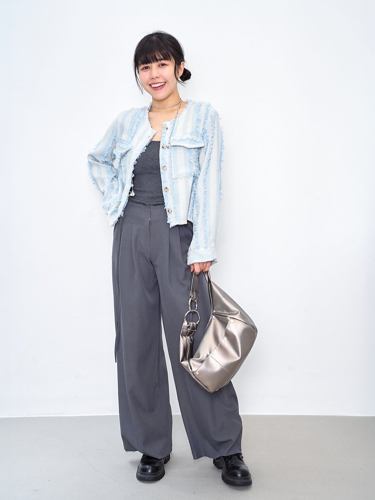 String Tape Raw Edge Pants (2 Colours)