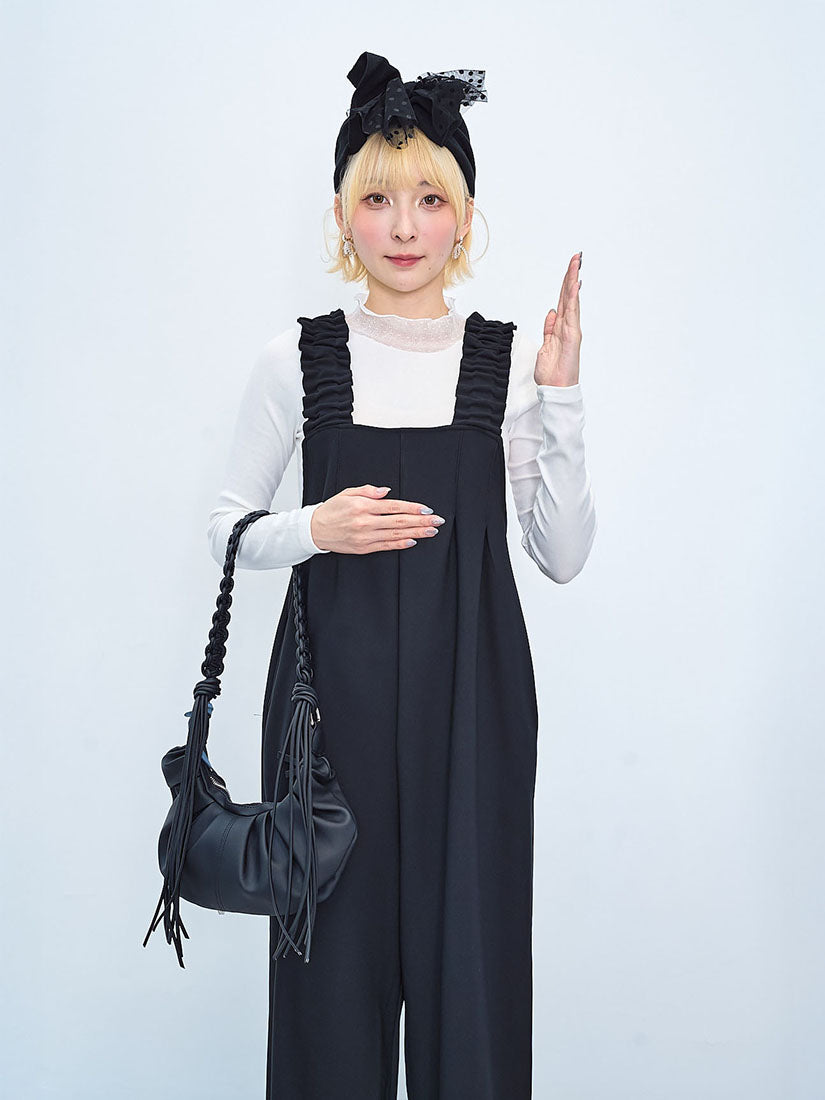 Ruffle Strap Pleated Front Jumpsuit (2 Colours)