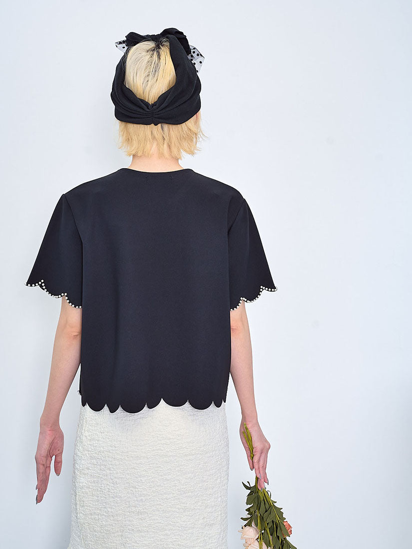 Scallop Pearl Edge Top (2 Colours)