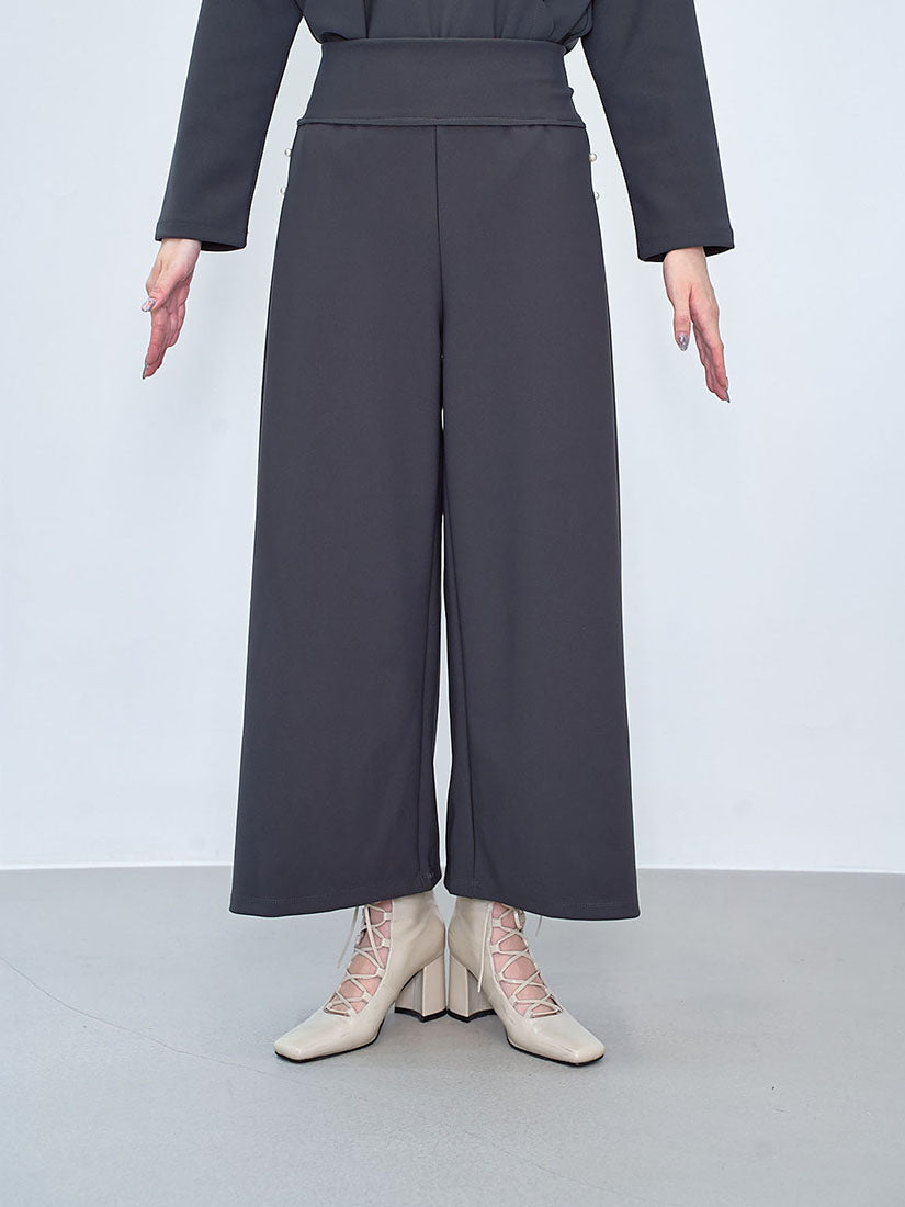 Pearl Side Pleated Pants (2 Colours)