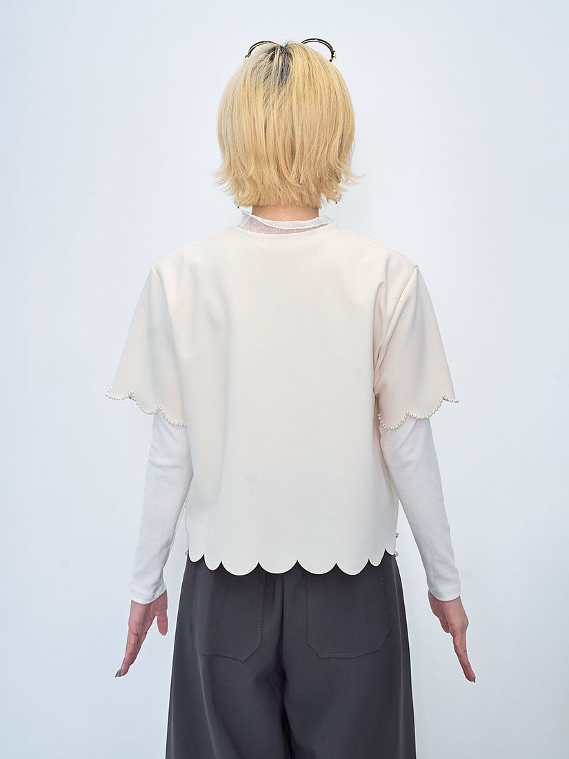 Scallop Pearl Edge Top (2 Colours)