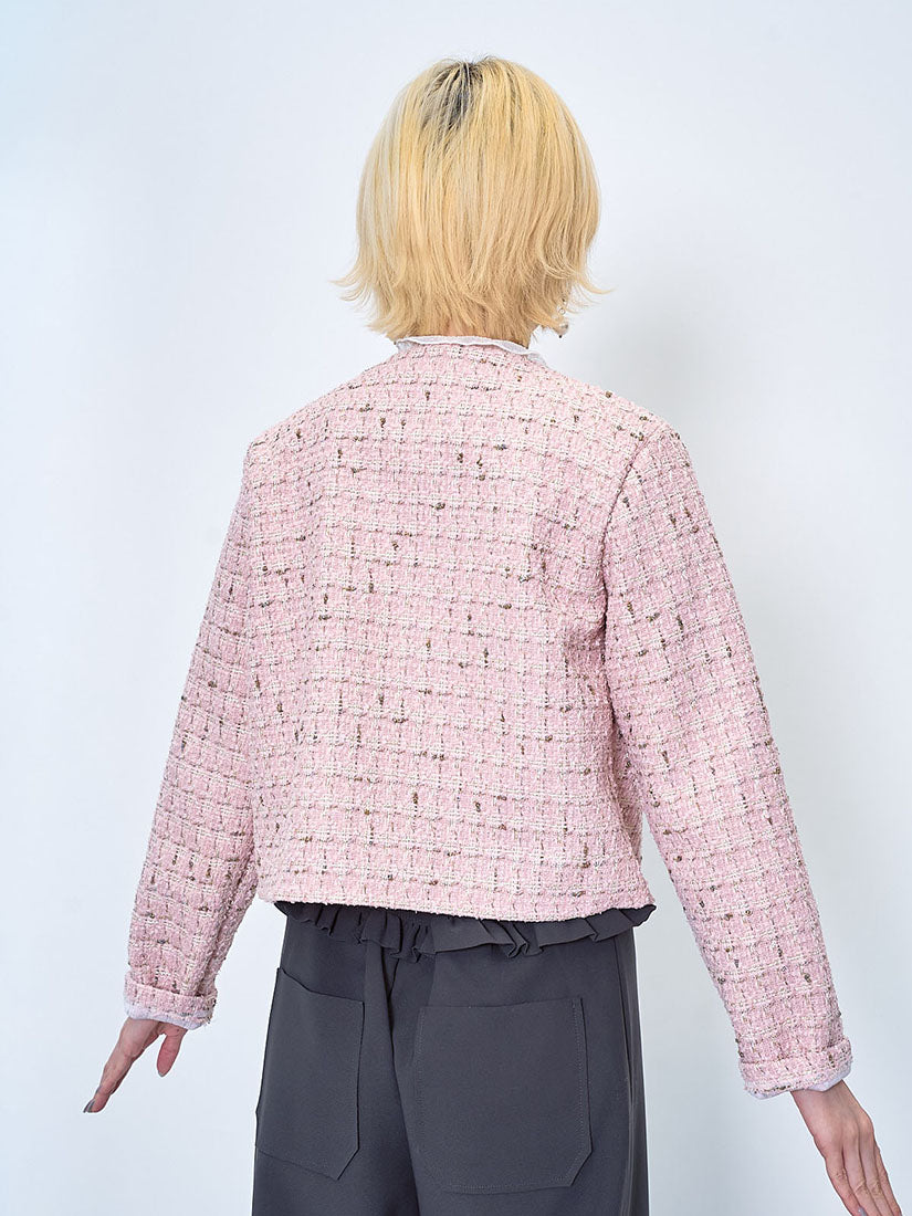 Golden Heart Button Tweed Jacket (2 Colours)