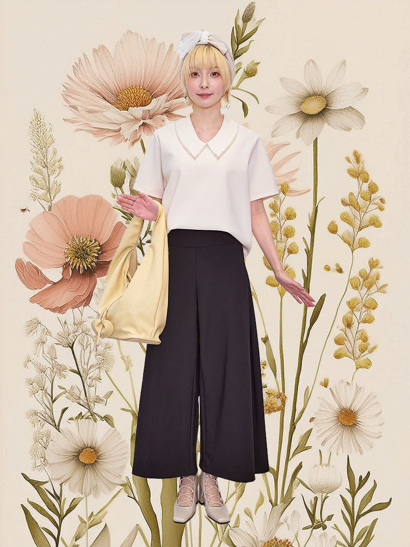 Pearl Side Pleated Pants (2 Colours)