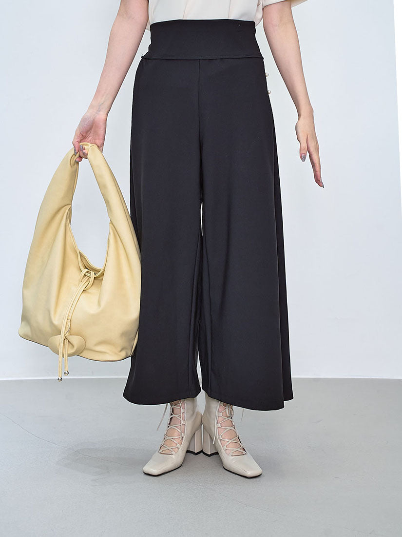 Pearl Side Pleated Pants (2 Colours)