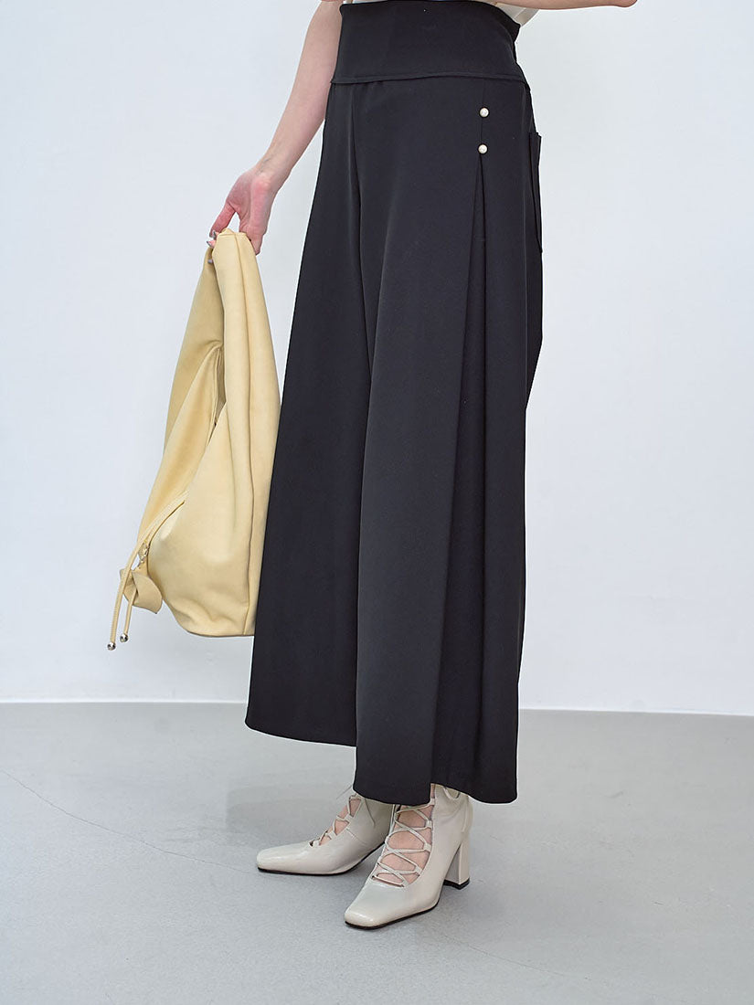 Pearl Side Pleated Pants (2 Colours)
