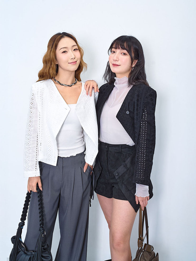 Perforated Embroidery Jacket (2 Colours)