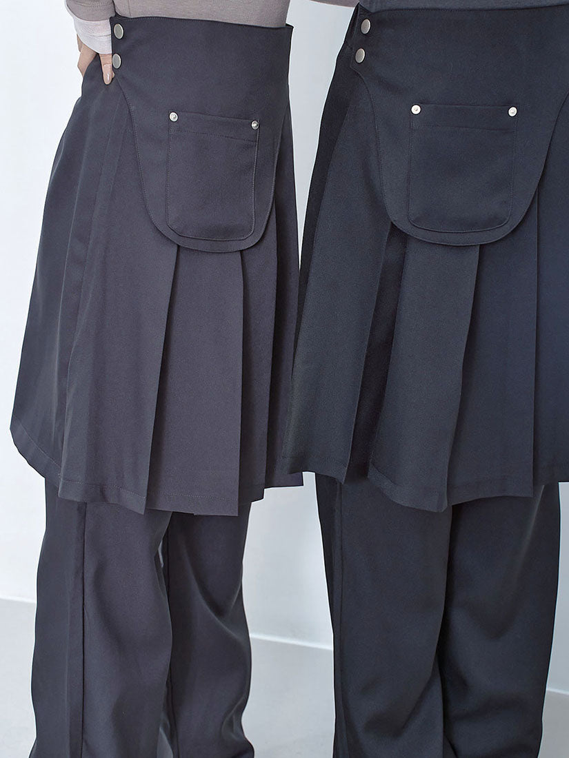 Detachable Pouch Belted Skirt Pants (2 Colours)