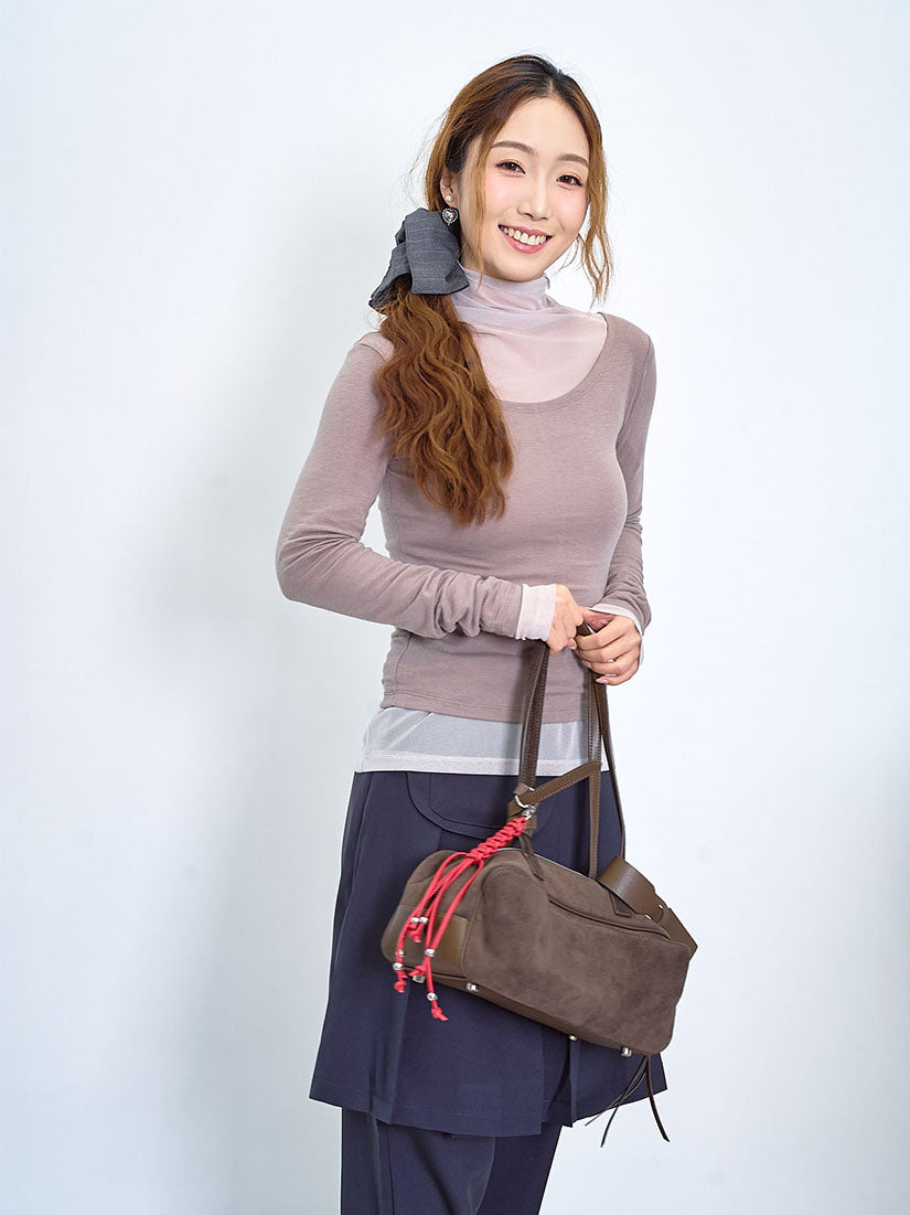 Scoop Neck Top With Mesh Top Underlay Set (2 Colours)