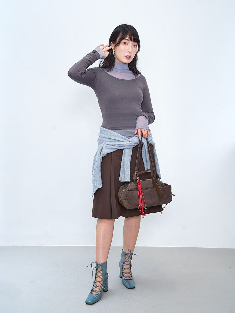 Front Pocket Pleated Skirt (3 Colours)