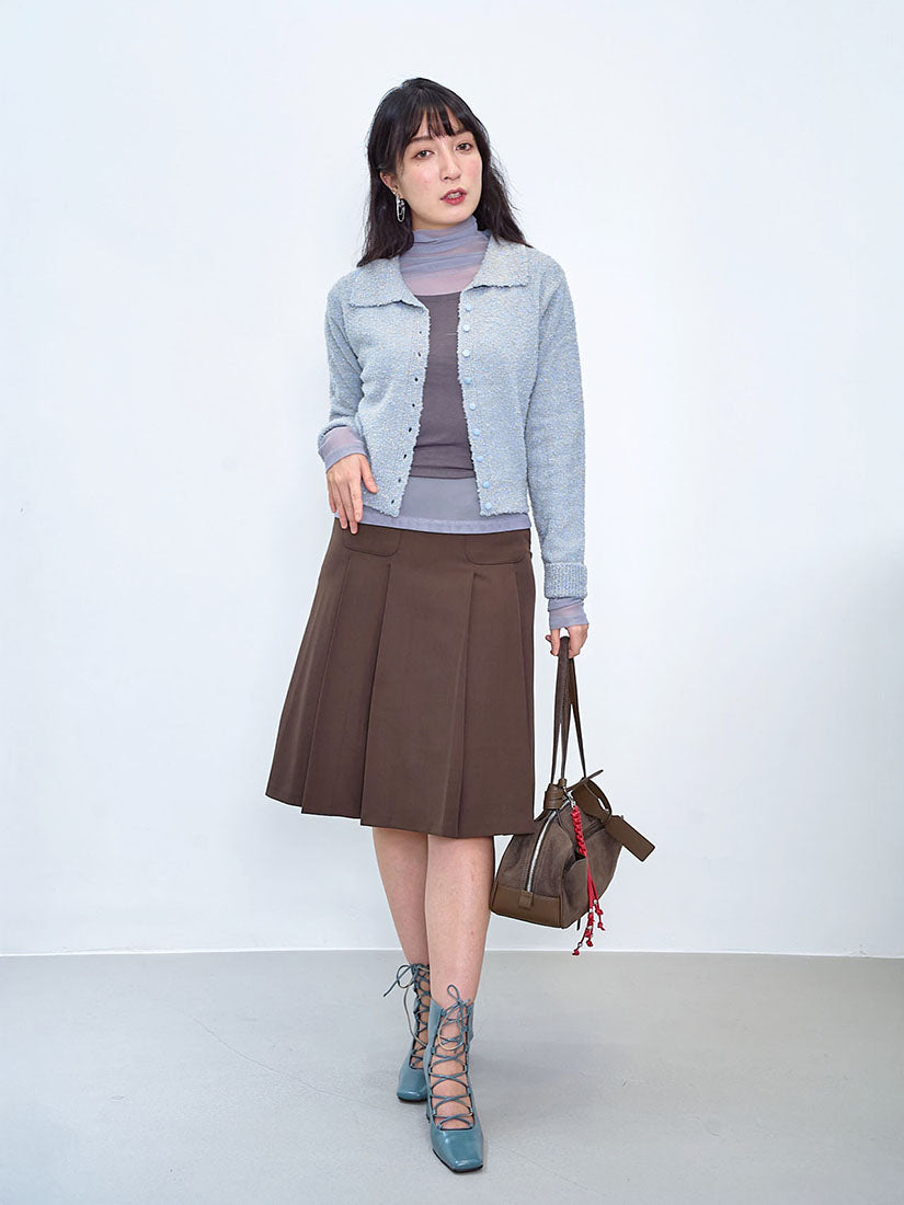 Front Pocket Pleated Skirt (3 Colours)