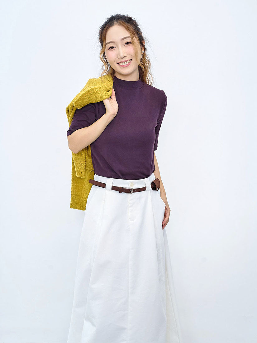 Mock Neck Half Sleeve Top (4 Colours)