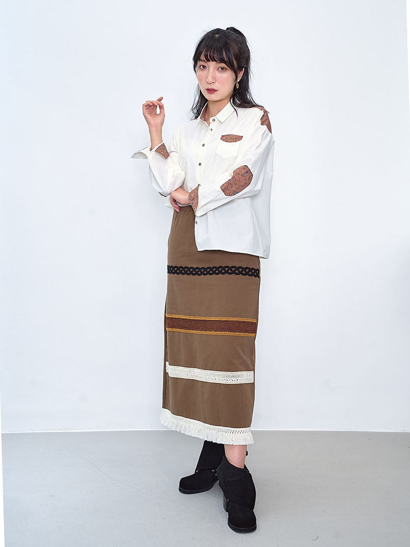 Paisley Printed Detail Shirt (2 Colours)