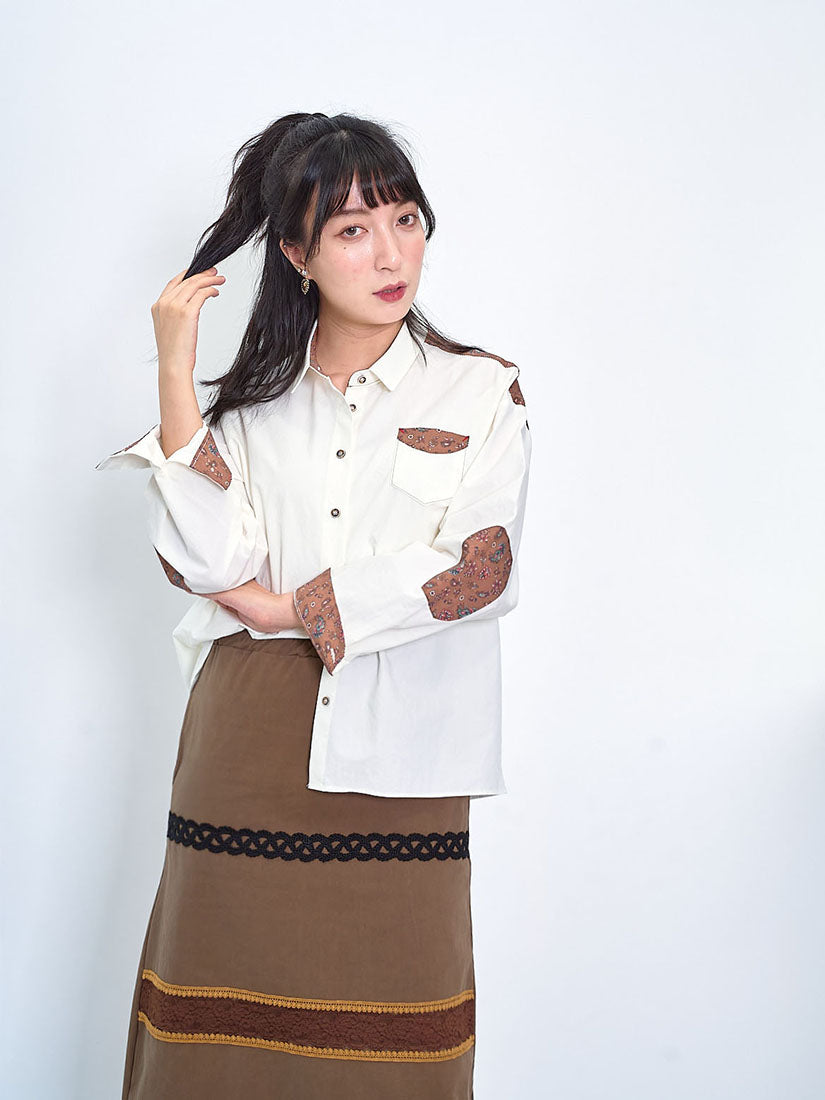 Paisley Printed Detail Shirt (2 Colours)