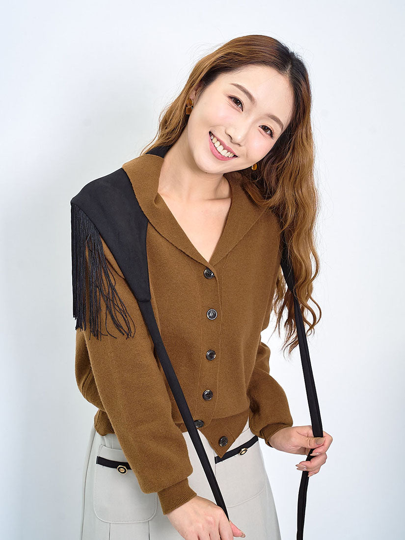 Sailor Collar Woollen Cardigan (3 Colours)