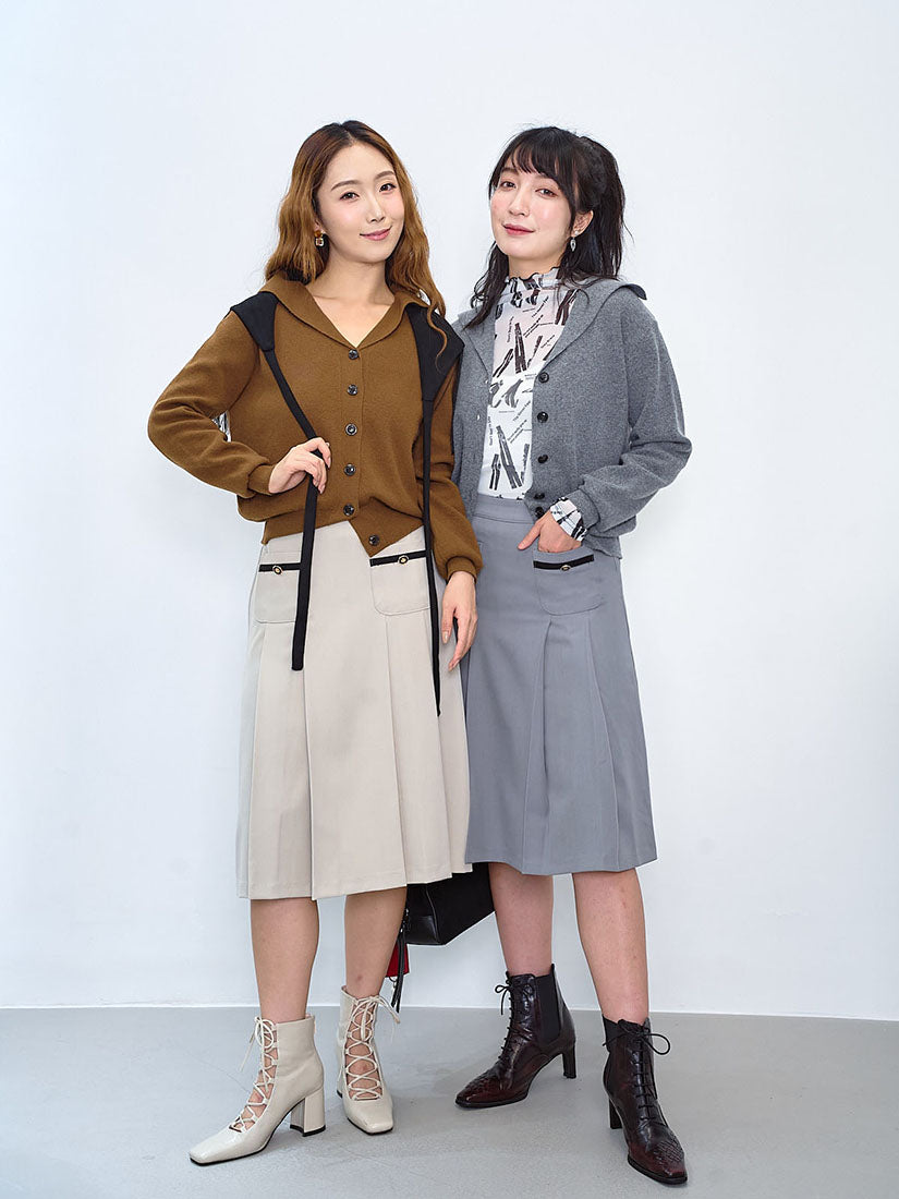 Front Pocket Pleated Skirt (3 Colours)