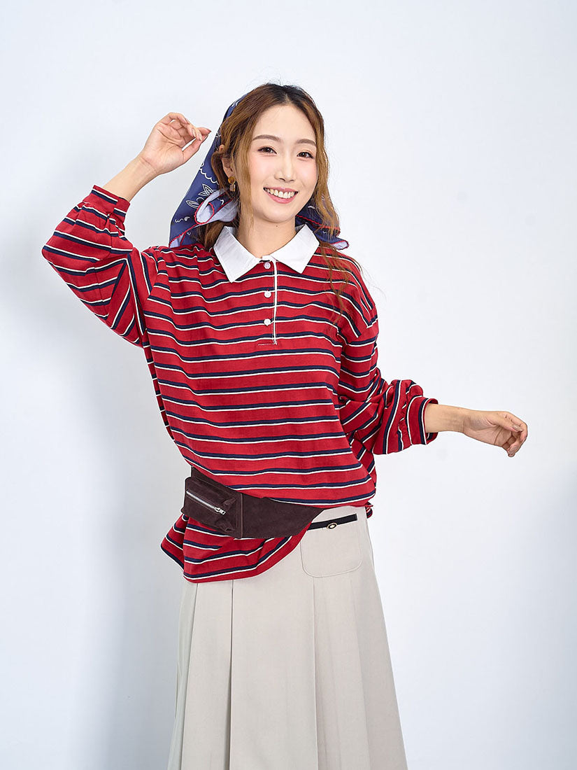 Striped Polo Top (2 Colours)