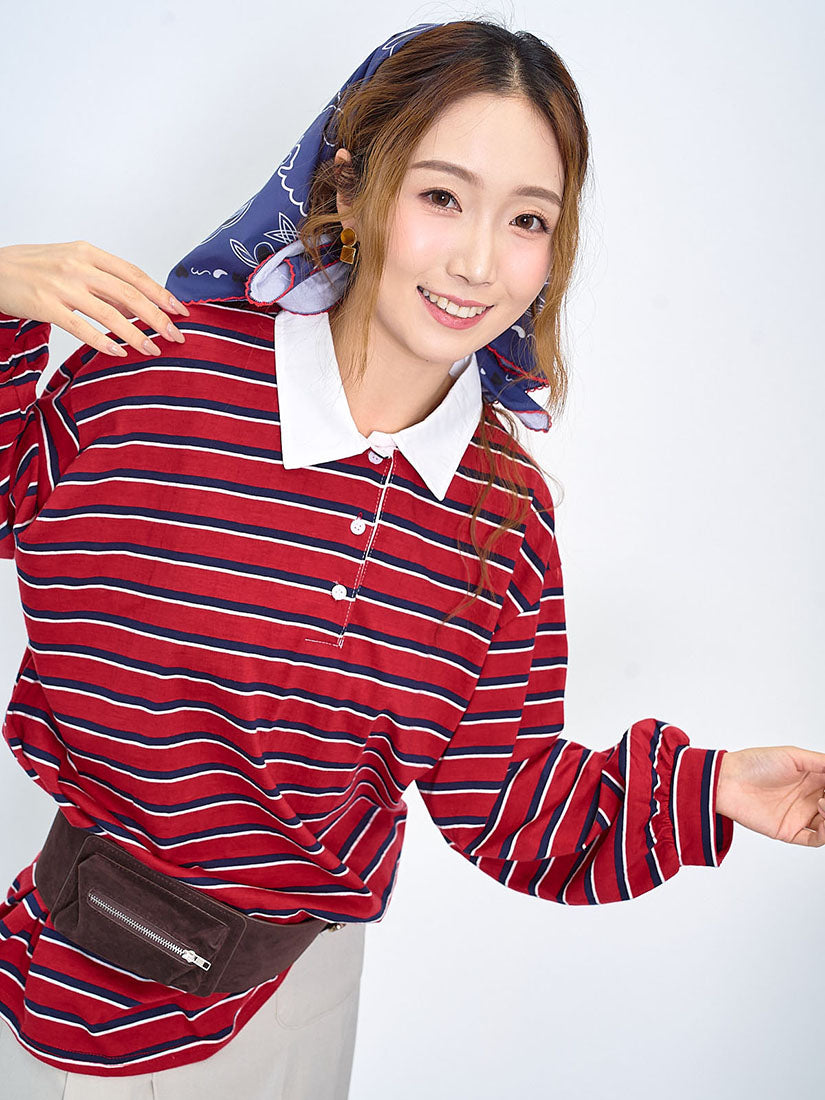 Striped Polo Top (2 Colours)