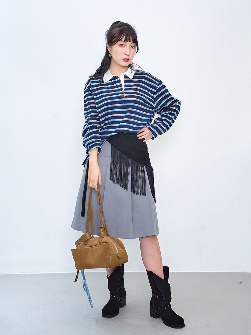 Front Pocket Pleated Skirt (3 Colours)