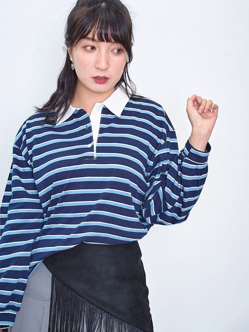 Striped Polo Top (2 Colours)