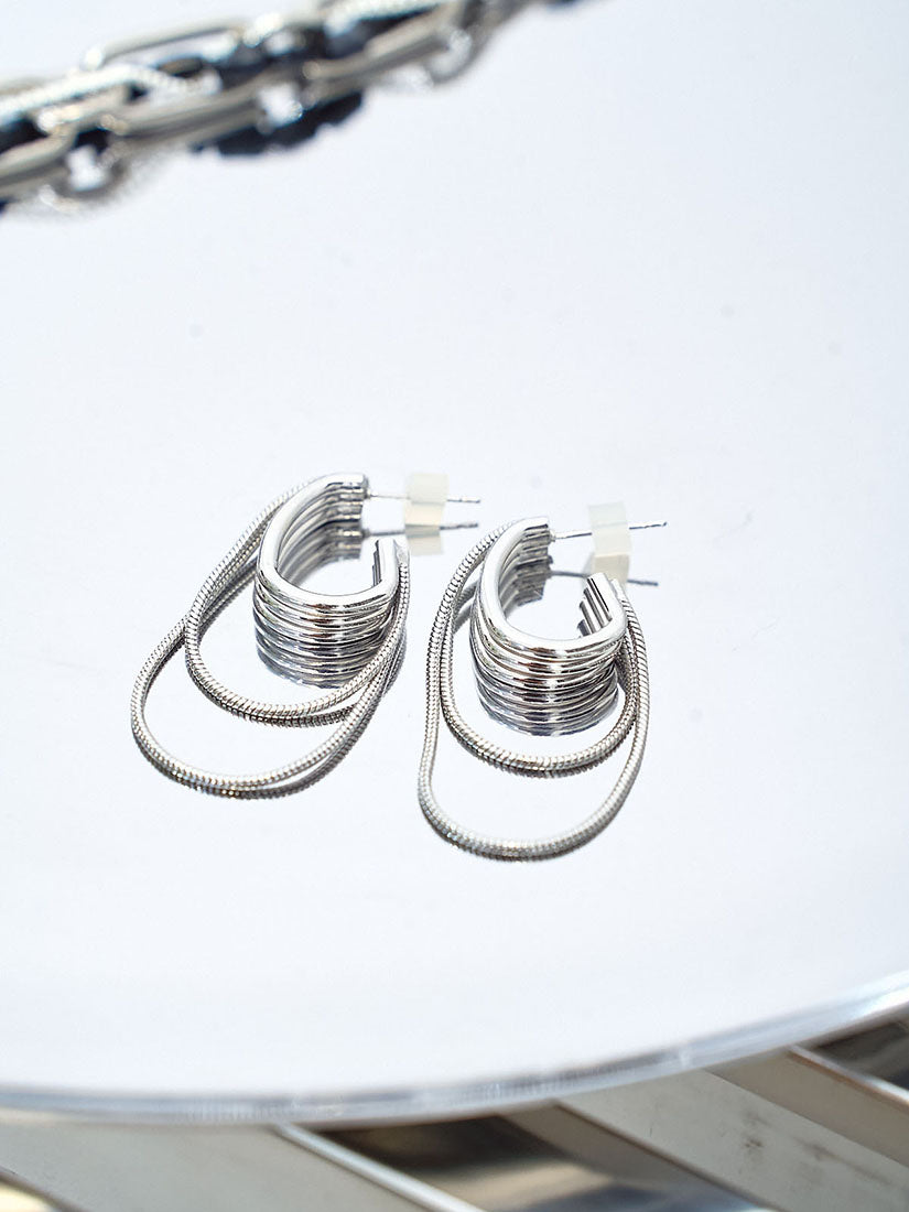 Multi Hoop Drop Earrings