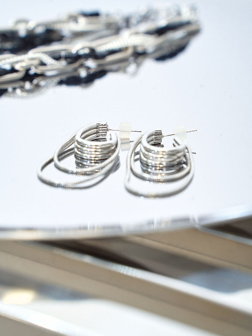 Multi Hoop Drop Earrings