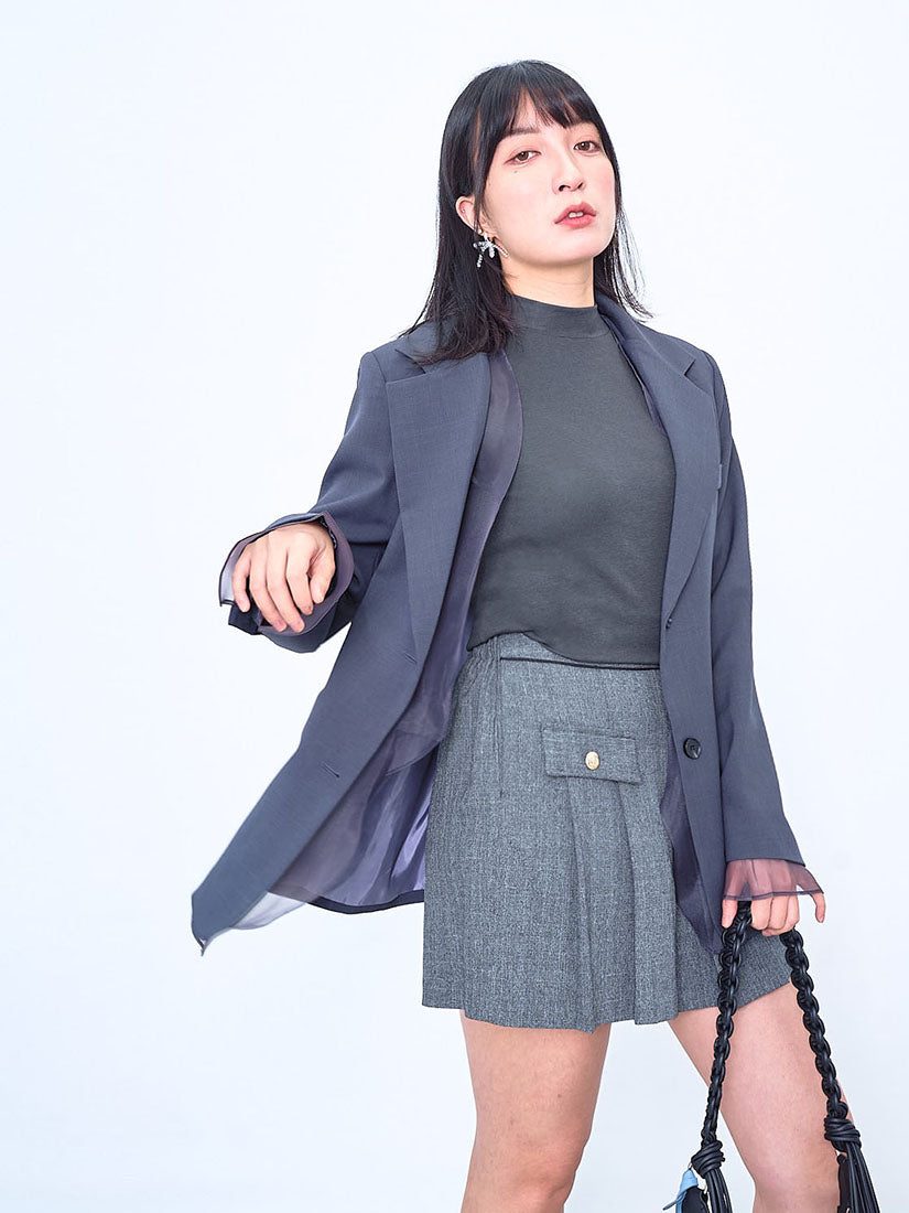 Organza Trim Blazer (3 Colours)