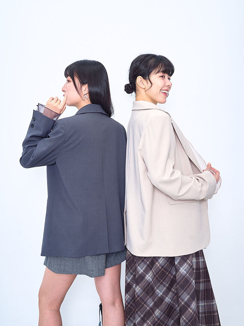 Organza Trim Blazer (3 Colours)