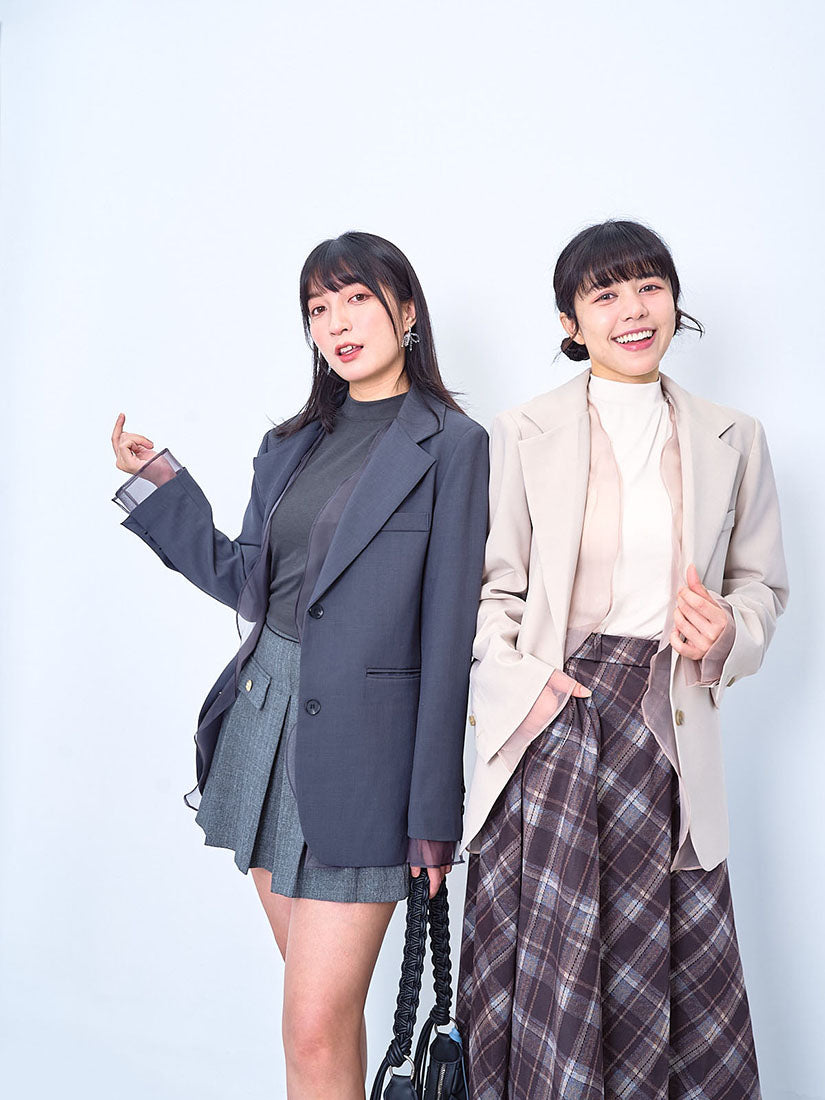 Organza Trim Blazer (3 Colours)