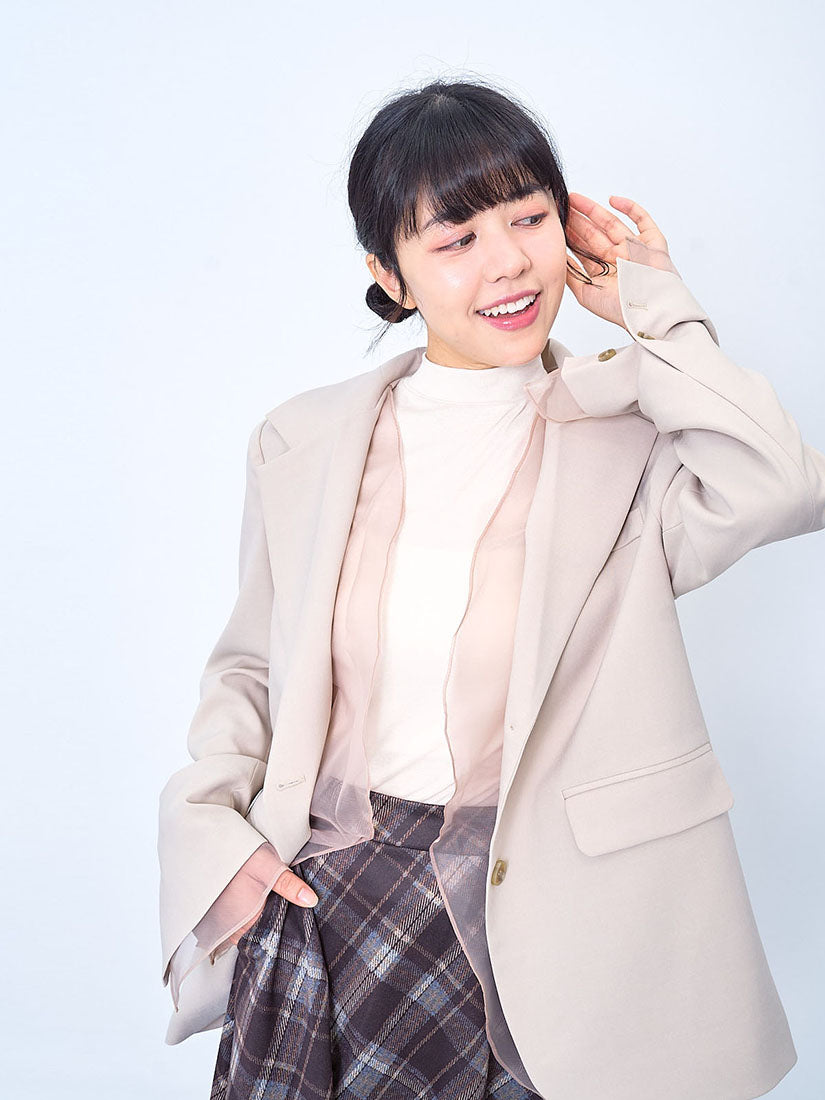 Organza Trim Blazer (3 Colours)