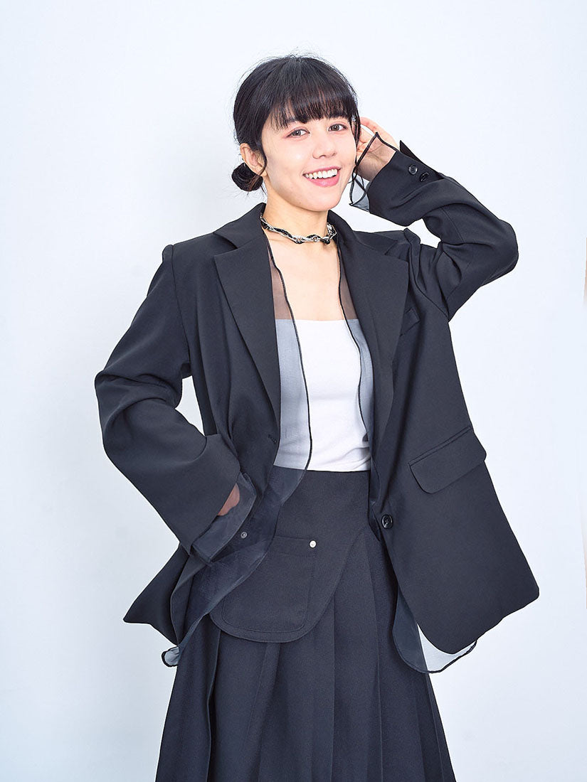 Organza Trim Blazer (3 Colours)