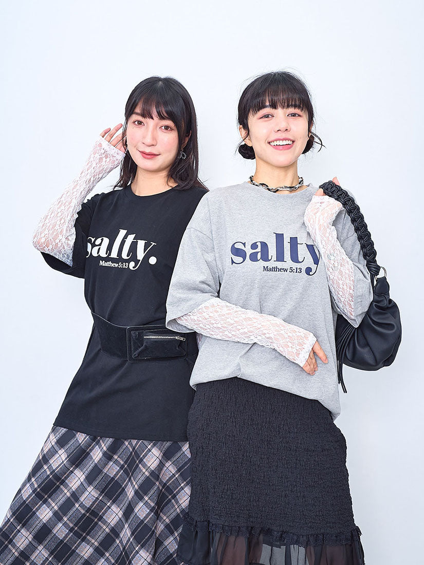 Lace Sleeve 'Salty' Tee (2 Colours)