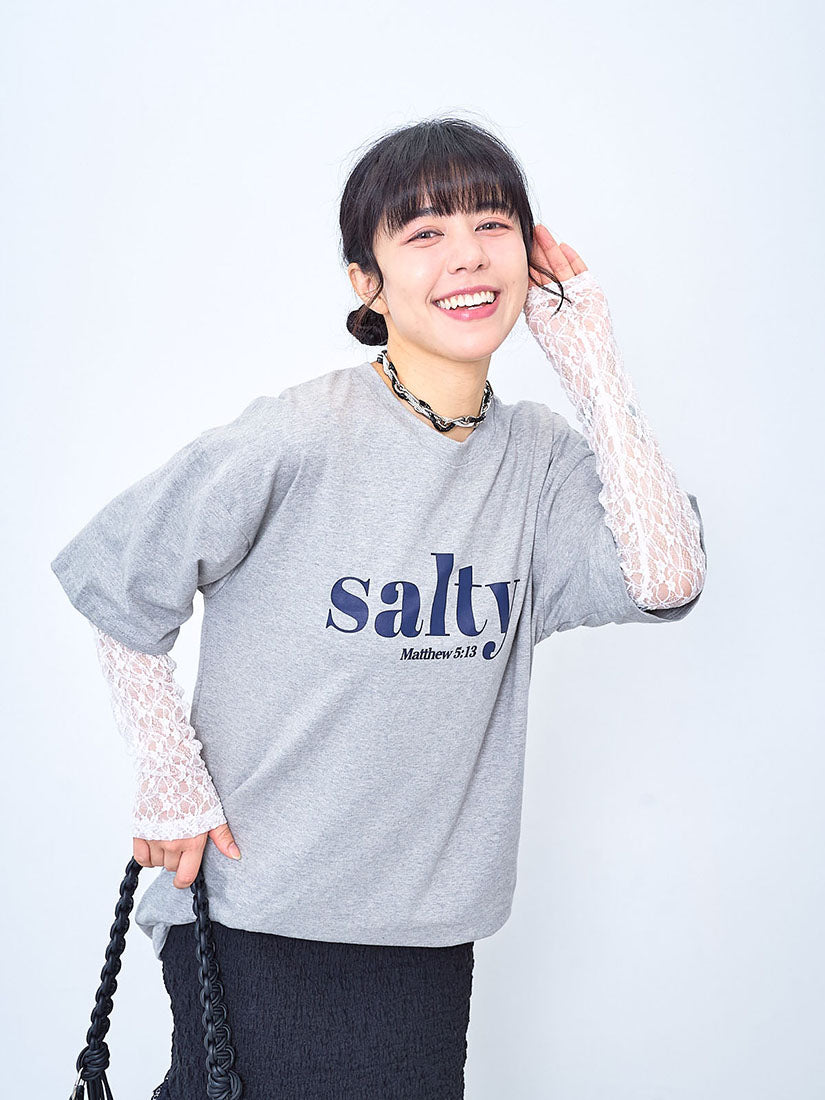 Lace Sleeve 'Salty' Tee (2 Colours)