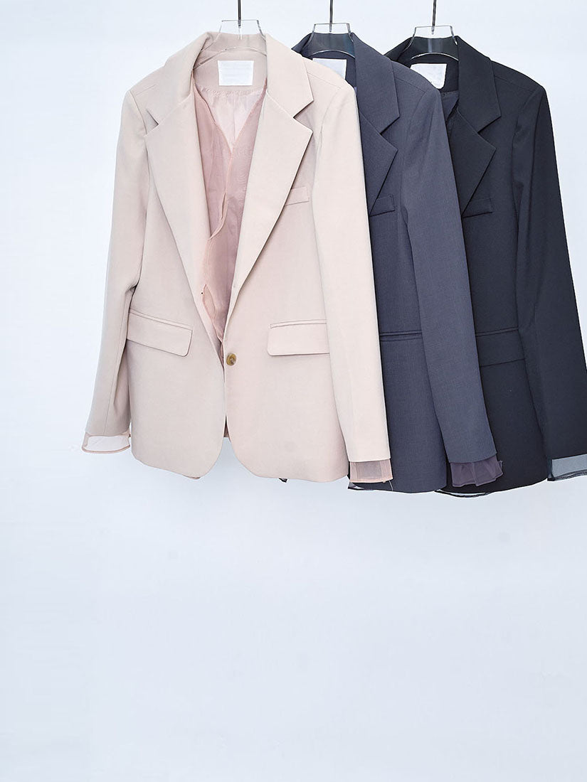 Organza Trim Blazer (3 Colours)
