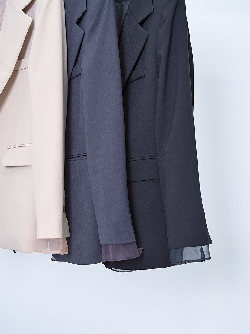 Organza Trim Blazer (3 Colours)