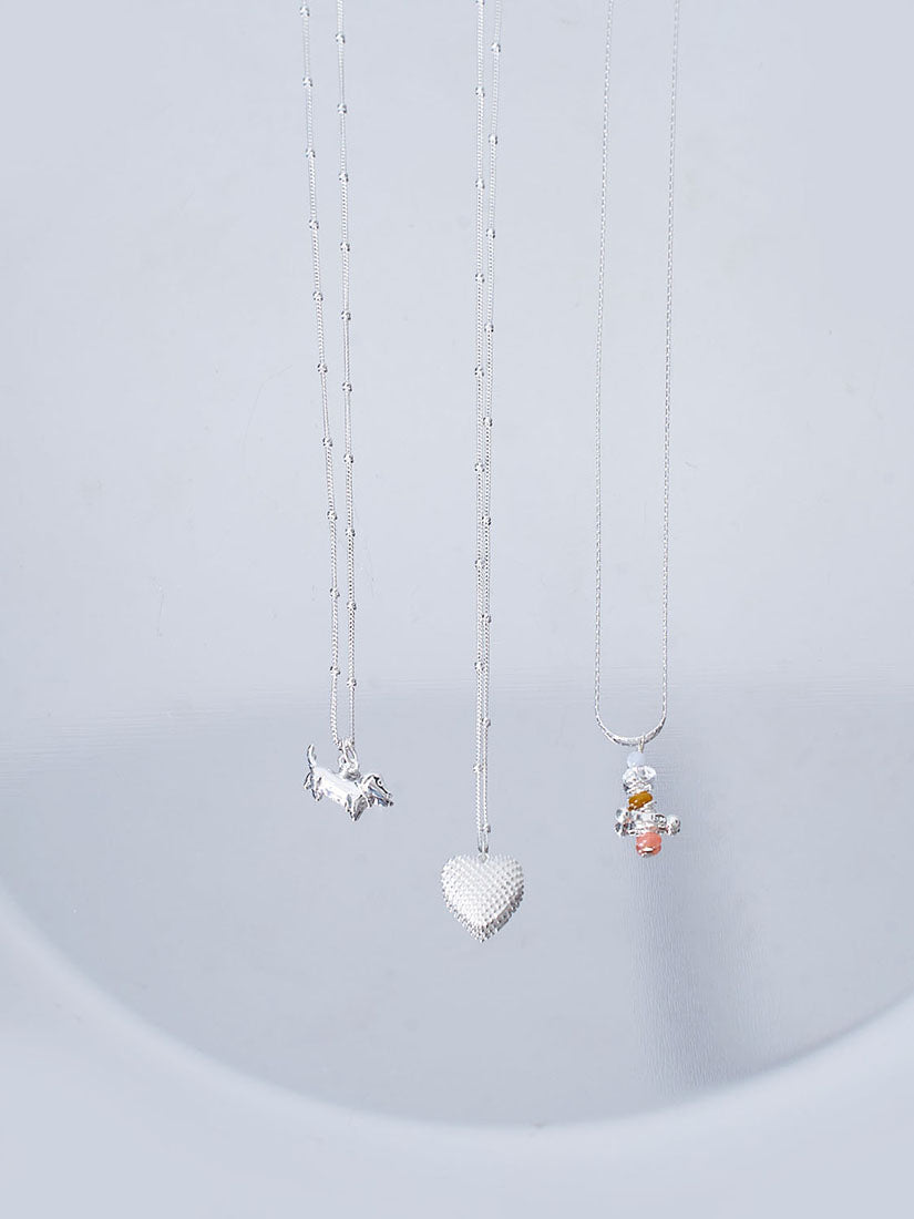 Silver Heart Pendant Necklace