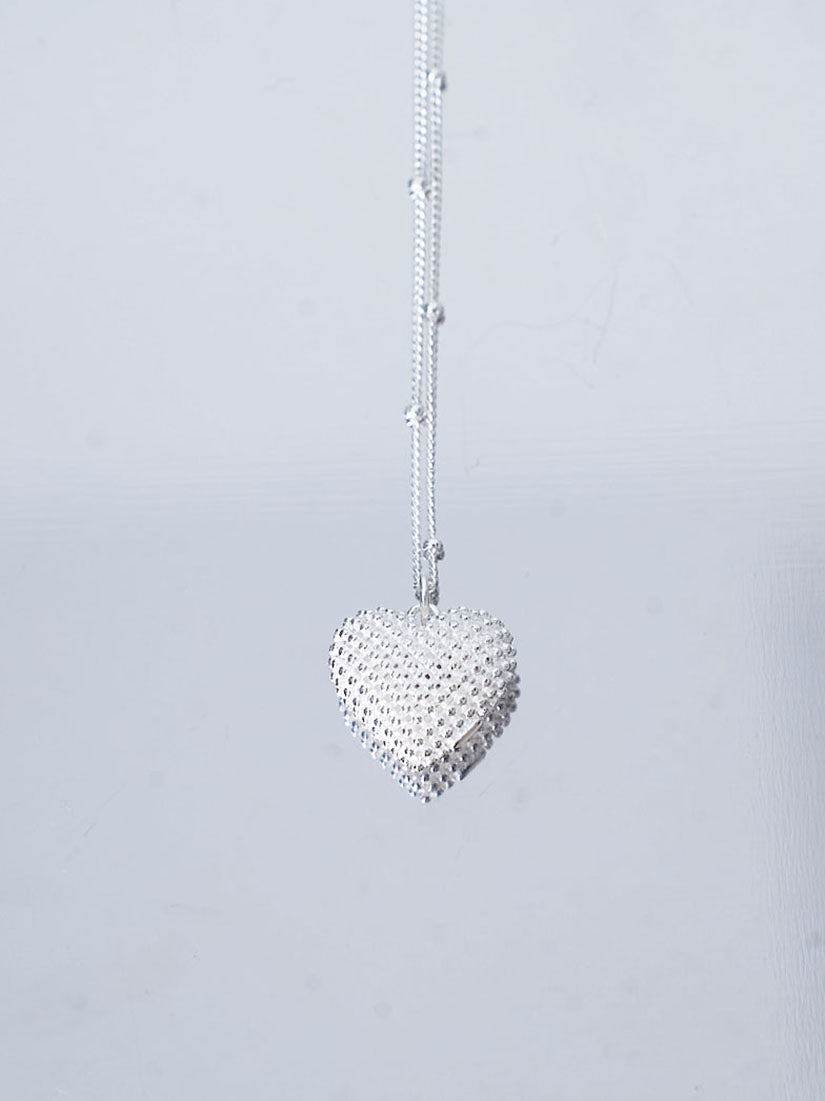 Silver Heart Pendant Necklace