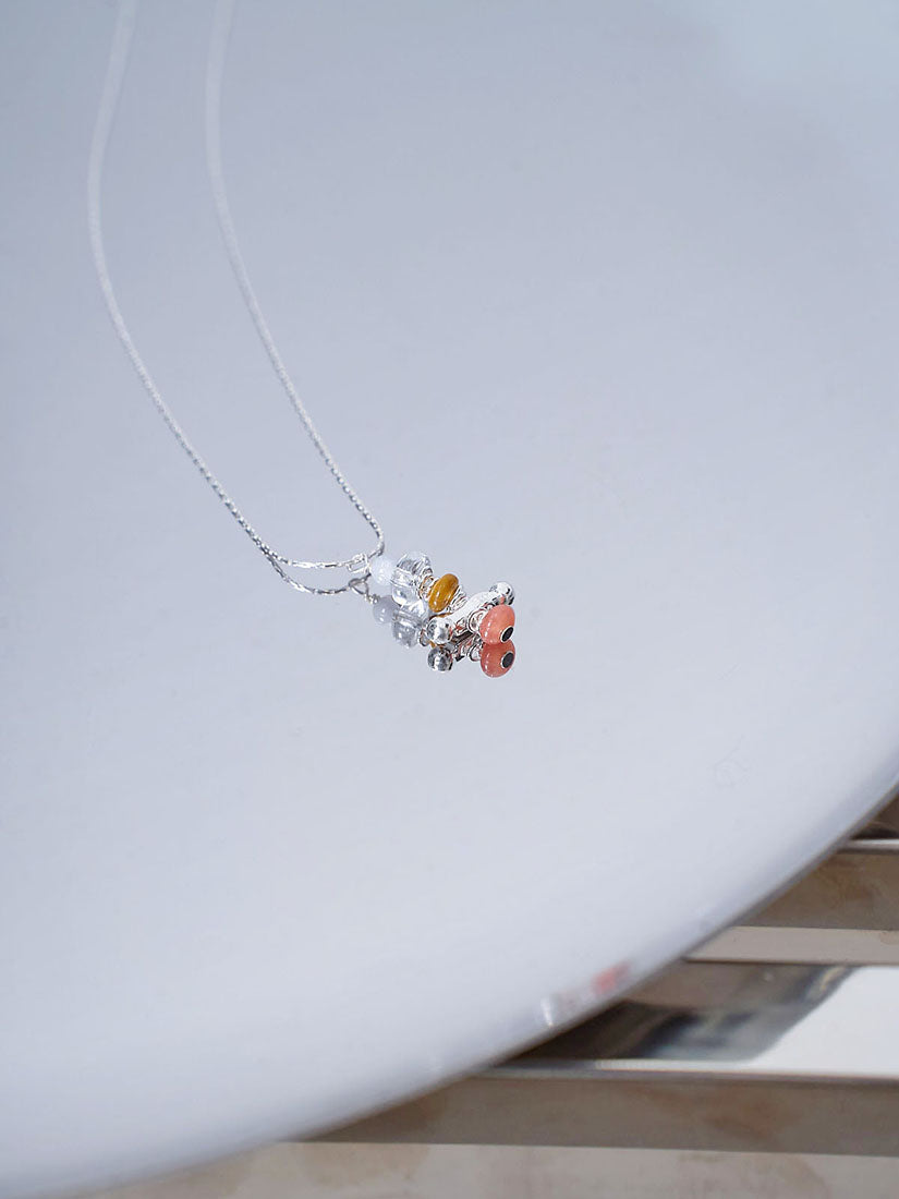 Silver Beads Pendant Necklace