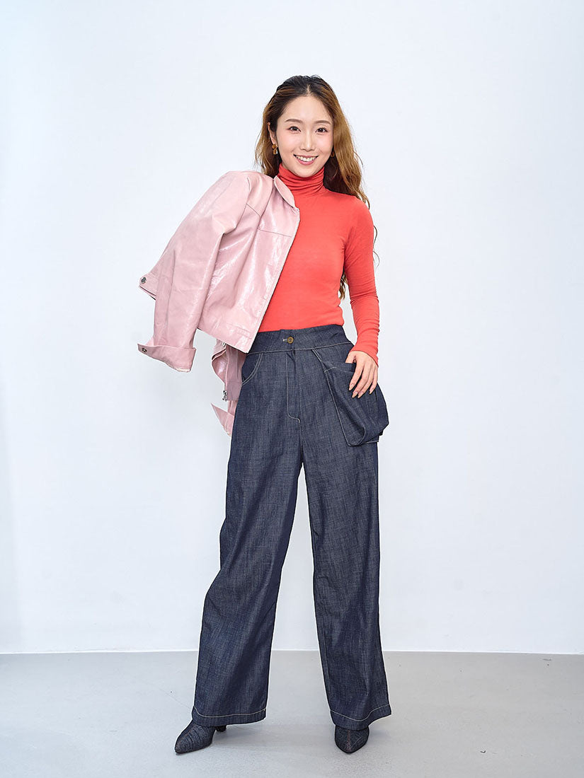 Pouch Pocket Denim Pants