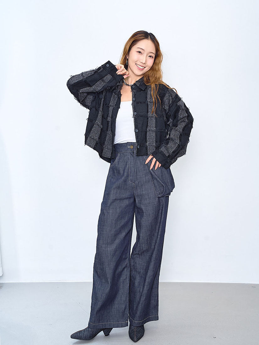 Pouch Pocket Denim Pants