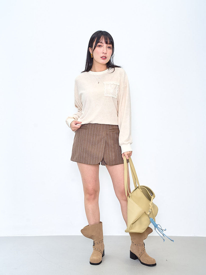 Lace Pocket Sweatshirt (2 Colours)