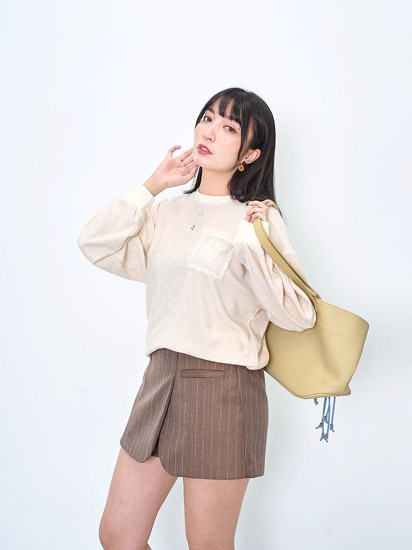 Lace Pocket Sweatshirt (2 Colours)