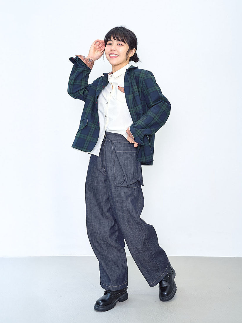 Pouch Pocket Denim Pants