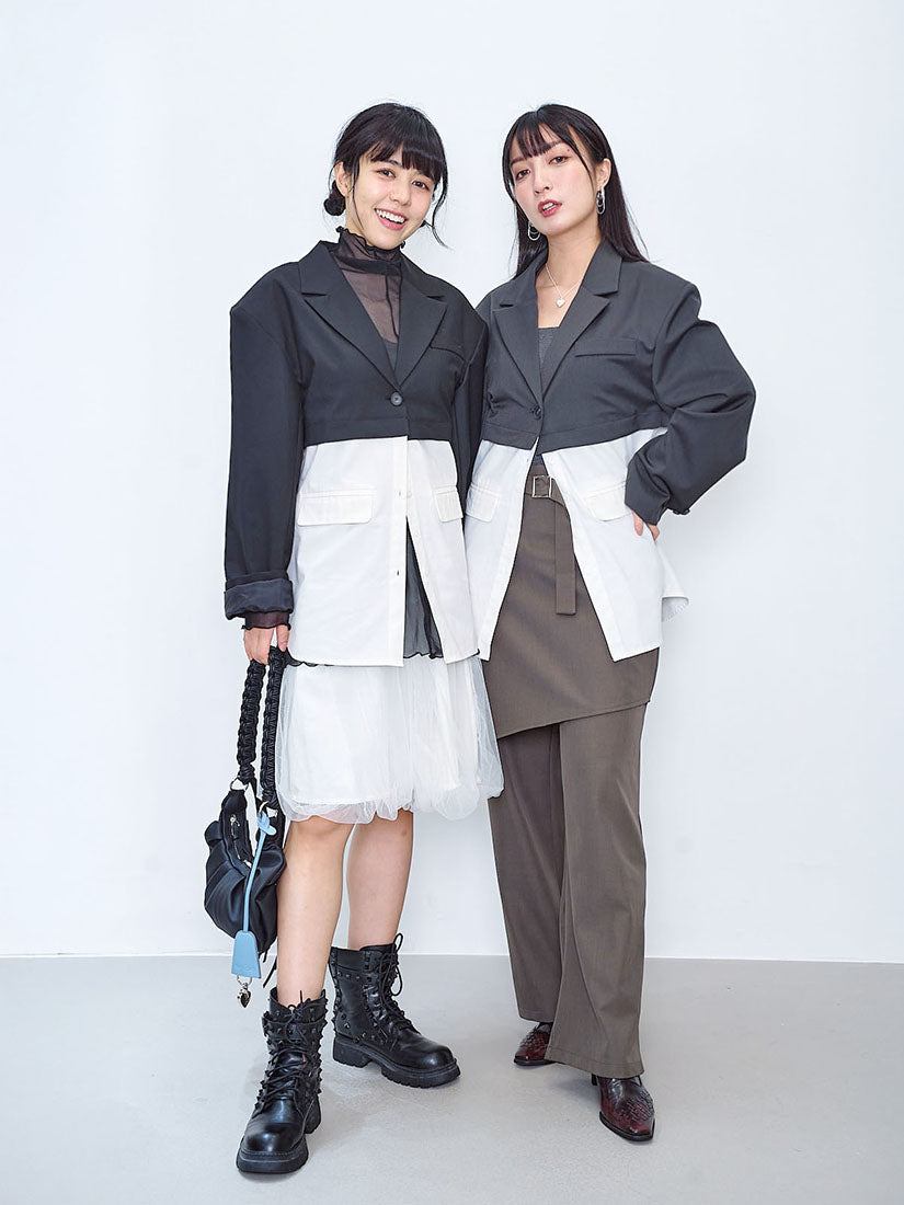 Colourblocked Blazer (2 Colours)