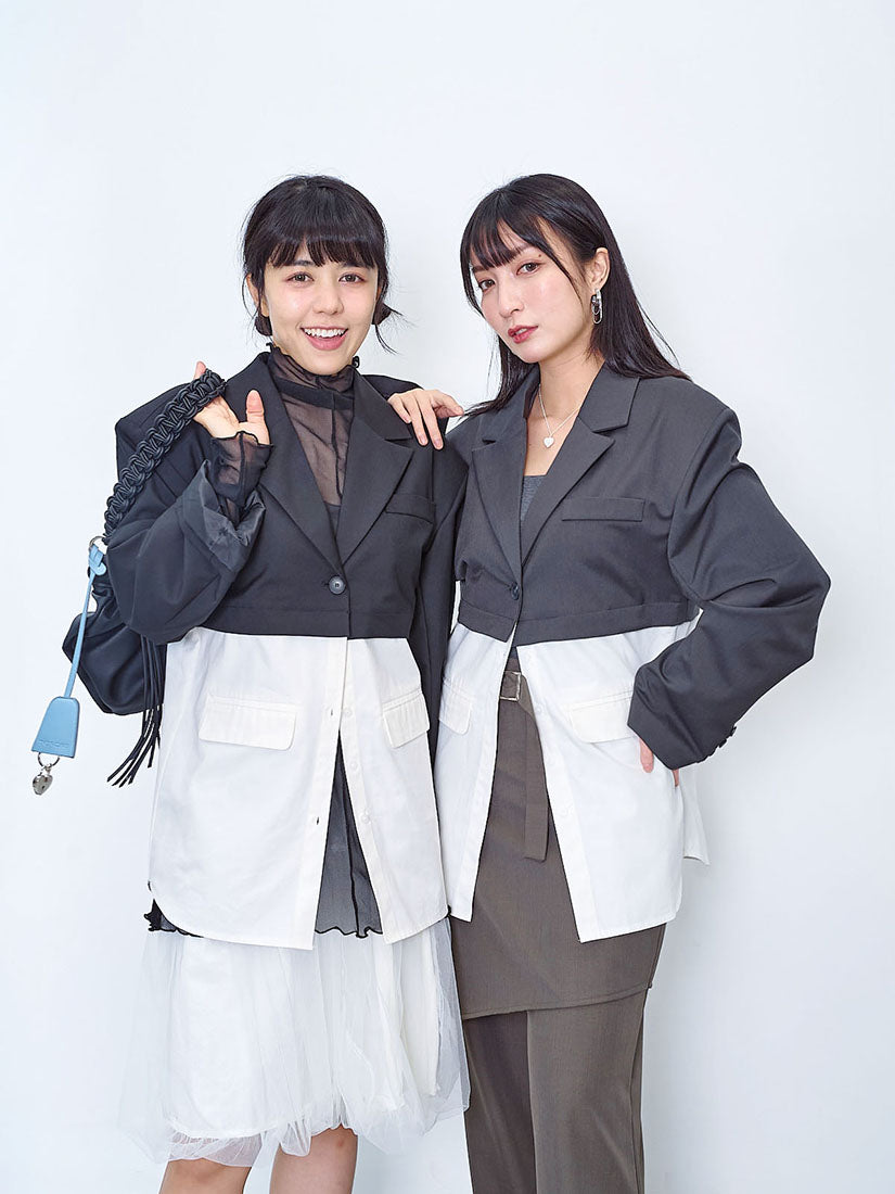 Colourblocked Blazer (2 Colours)