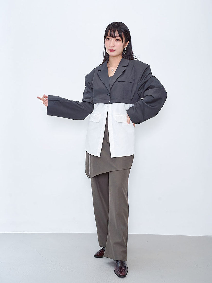 Colourblocked Blazer (2 Colours)