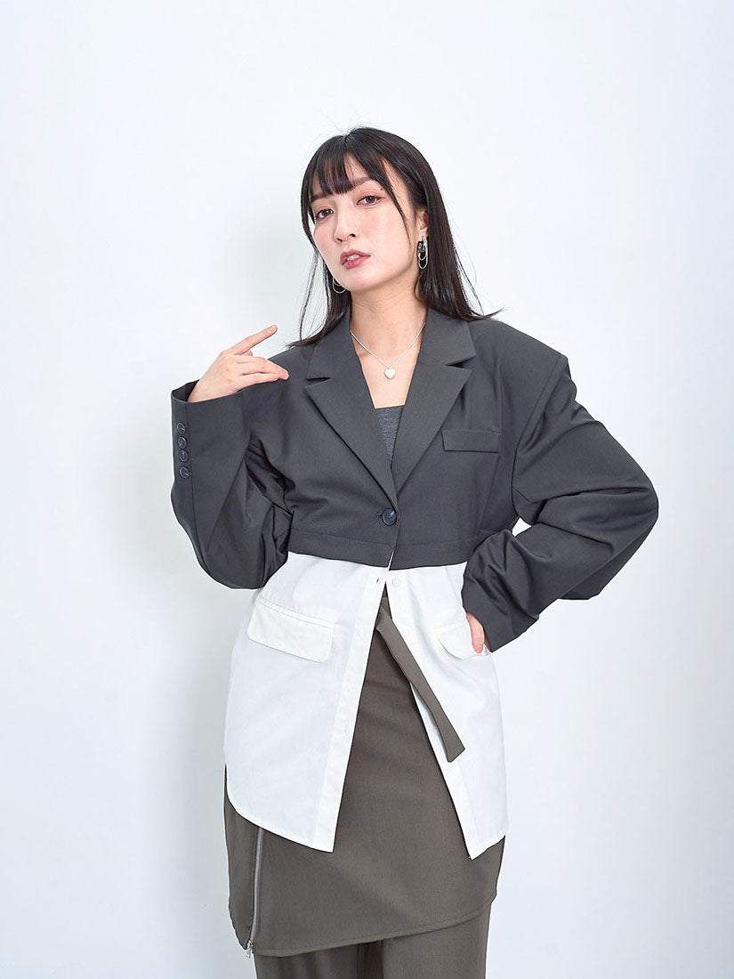 Belted Asymmetric Zip Skirt Pants (2 Colours)